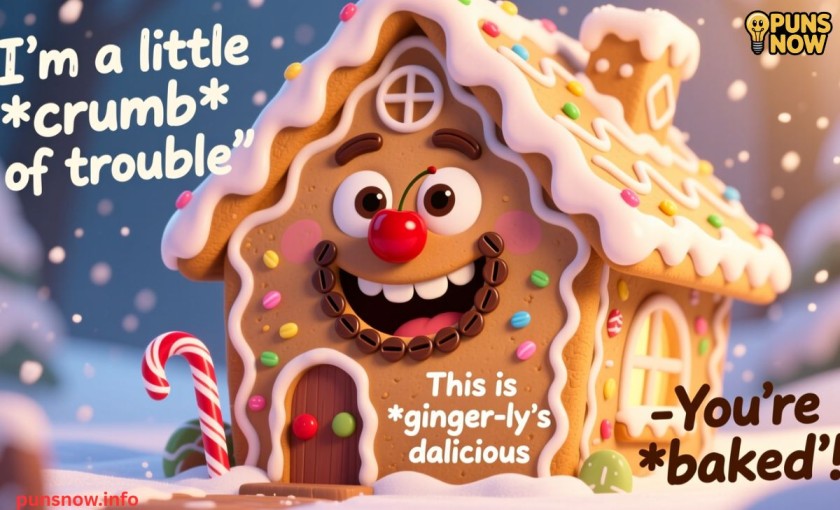 300+ Gingerbread Puns and Jokes That Are Perfect for Holidays, Crafts & Social Media 2 sweet gingerbread house puns