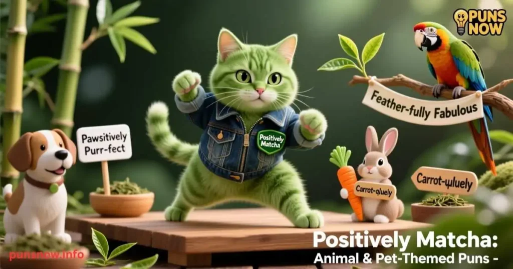 350+ Short Matcha Puns: Cute Birthday One-Liner Captions for Instagram 5 Positively Matcha: Animal & Pet-Themed Puns